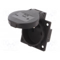 1040-0S; Connector: AC supply; socket; 2P+PE; 230VAC; 16A; black; PIN: 3; IP54; PCE 1040-0S; Connector: AC supply; socket; 2P+PE; 230VAC; 16A; black; PIN: 3; IP54; PCE