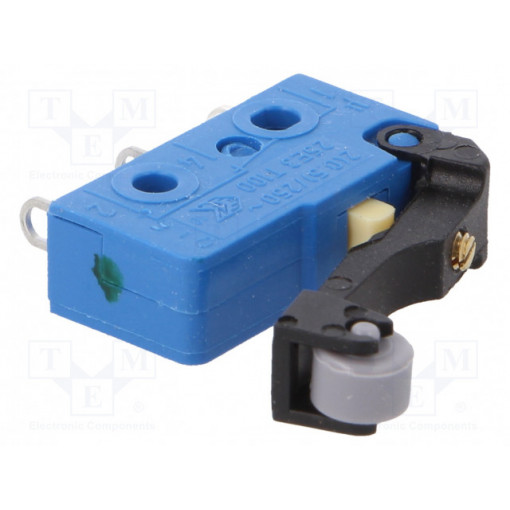 01050.5305-00; Microswitch SNAP ACTION; with lever (with roller); SPDT; Pos: 2; Marquardt 01050.5305-00; Microswitch SNAP ACTION; with lever (with roller); SPDT; Pos: 2; Marquardt