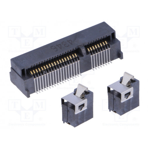 119A-80A00-R02 SET; Connector: PCI Express mini; horizontal; SMT; gold-plated; PIN: 52; ATTEND