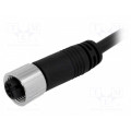 M12A-03BFFM-SL8D01; Plug; M12; PIN: 3; female; A code-DeviceNet / CANopen; 1m; 250V; 4A; AMPHENOL