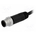 M12A-03BMMM-SL8D01; Plug; M12; PIN: 3; male; A code-DeviceNet / CANopen; 1m; IP68,IP69K; AMPHENOL