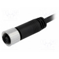 M12A-04BFFM-SL8D01; Plug; M12; PIN: 4; female; A code-DeviceNet / CANopen; 1m; 250V; 4A; AMPHENOL