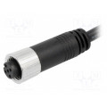 M12A-05BFFM-SL8A01; Plug; M12; PIN: 5; female; A code-DeviceNet / CANopen; 1m; IP68; 60V; AMPHENOL