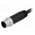 M12A-05BMMM-SL8D01; Plug; M12; PIN: 5; male; A code-DeviceNet / CANopen; 1m; IP68,IP69K; AMPHENOL