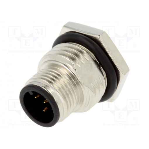 M12A-05PMMP-SF8002; Socket; M12; PIN: 5; male; A code-DeviceNet / CANopen; THT; IP68; AMPHENOL