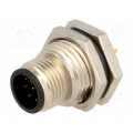 M12A-08PMMP-SF8001; Socket; M12; PIN: 8; male; A code-DeviceNet / CANopen; THT; IP68; AMPHENOL