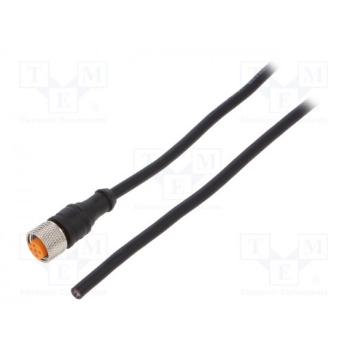 1200 04 002 5M; Connection lead; M12; PIN: 4; straight; 5m; plug; 250VAC; 4A; IP67; LUTRONIC