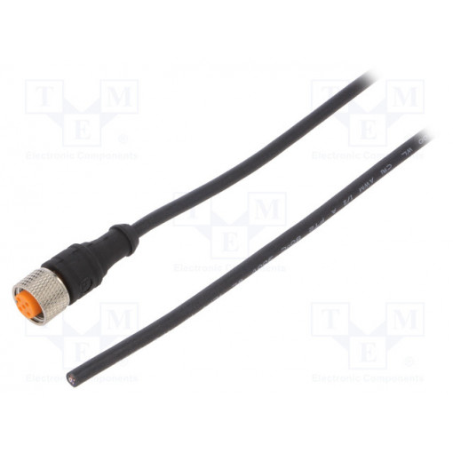 1200 04 301 2M; Connection lead; M12; PIN: 4; straight; 2m; plug; 250VAC; 4A; IP67; LUTRONIC