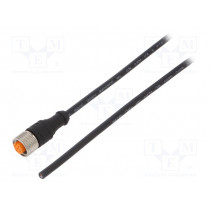1200 04 301 5M; Connection lead; M12; PIN: 4; straight; 5m; plug; 250VAC; 4A; IP67; LUTRONIC