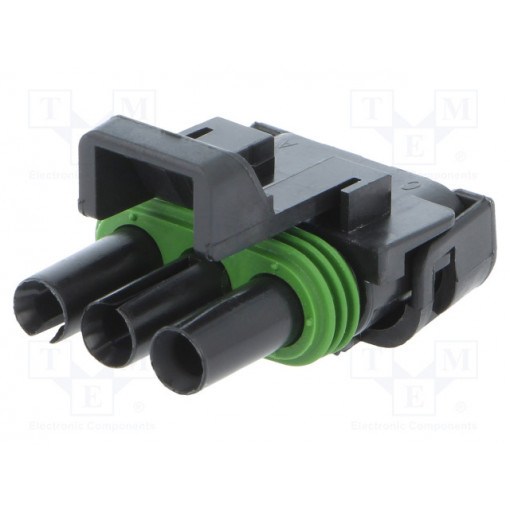 12020829; Connector: wire-wire; Weather Pack; plug; female; PIN: 3; for cable; APTIV 12020829; Connector: wire-wire; Weather Pack; plug; female; PIN: 3; for cable; APTIV