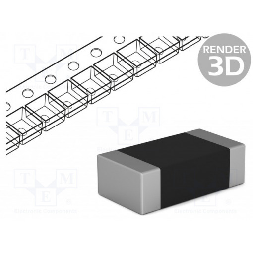 1206B104K500CT; Capacitor: ceramic; 100nF; 50V; X7R; ±10%; 1206; WALSIN
