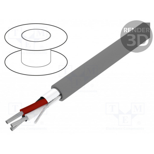 1213C SL005; Wire; Alpha Essential C&C; 3x24AWG; Al-PET foil; PVC; dark grey; ALPHA WIRE