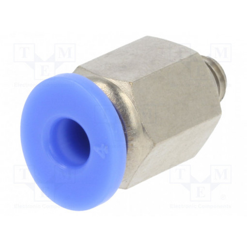 122.005-4; Push-in fitting; straight; M5; -0.95÷15bar; 4mm; PNEUMAT SYSTEM 122.005-4; Push-in fitting; straight; M5; -0.95÷15bar; 4mm; PNEUMAT SYSTEM