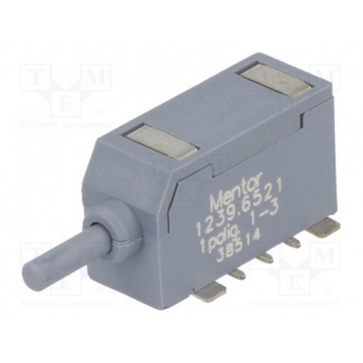 1239.6521; Switch: push-button; Pos: 2; SPDT; 0.5A/60VAC; 0.5A/60VDC; ON-(ON); MENTOR 1239.6521; Switch: push-button; Pos: 2; SPDT; 0.5A/60VAC; 0.5A/60VDC; ON-(ON); MENTOR