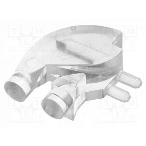 1280.1010; Fibre for LED; round; Ø3mm; No.of mod: 2; Front: flat; angular; MENTOR