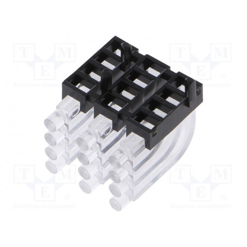 1296.1034; Fibre for LED; round; Ø2mm; No.of mod: 12; Front: convex; MENTOR