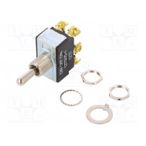 12TS15-1; Switch: toggle; Pos: 3; DPDT; ON-OFF-ON; 20A/125VAC; Leads: screw; HONEYWELL 12TS15-1; Switch: toggle; Pos: 3; DPDT; ON-OFF-ON; 20A/125VAC; Leads: screw; HONEYWELL