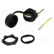 1310-0005-01; Adapter cable; USB A socket,USB A plug; 1310; USB 2.0; IP65; ENCITECH