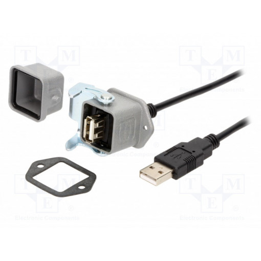 1310-0007-04; Adapter cable; USB A socket,USB A plug; 1310; USB 2.0; IP65; 3m; ENCITECH