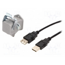 1310-0007-06; Adapter cable; USB A socket,USB A plug; 1310; USB 2.0; IP65; 3m; ENCITECH