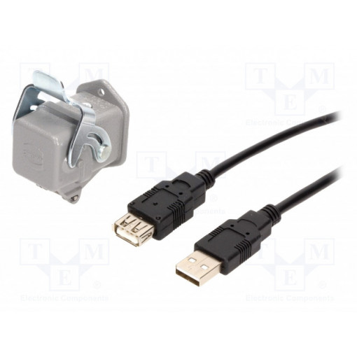 1310-0007-06; Adapter cable; USB A socket,USB A plug; 1310; USB 2.0; IP65; 3m; ENCITECH