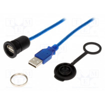1310-1002-04; Adapter cable; USB A socket,USB A plug; 1310; USB 2.0; IP65; 2m; ENCITECH