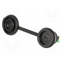 1310-1010-01; USB B mini; 1310; for panel mounting,rear side nut; USB 2.0; ENCITECH