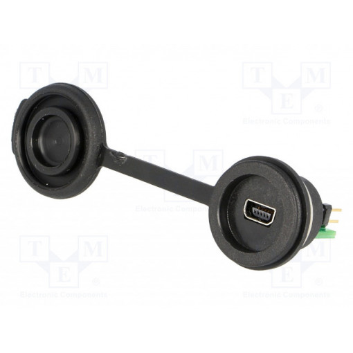 1310-1010-01; USB B mini; 1310; for panel mounting,rear side nut; USB 2.0; ENCITECH