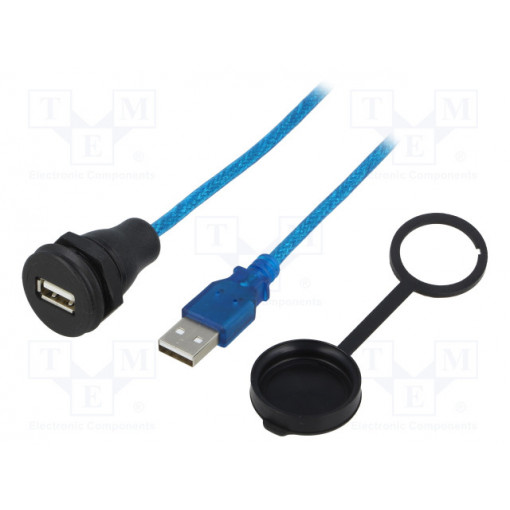 1310-1018-02; Adapter cable; USB A socket,USB A plug; 1310; USB 2.0; IP67; 1m; ENCITECH