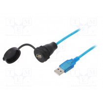 1310-1018-04; Adapter cable; USB A socket,USB A plug; 1310; USB 2.0; IP67; 2m; ENCITECH