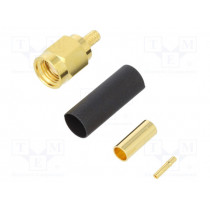 132114RP; Plug; SMA; reverse,female; straight; 50Ω; crimped; for cable; AMPHENOL