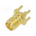 132134; Socket; SMA; female; straight; 50Ω; THT; on PCBs; teflon; AMPHENOL