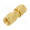 132168; Coupler; SMA male,both sides; straight; 50Ω; teflon; gold-plated; AMPHENOL