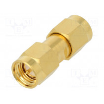 132168; Coupler; SMA male,both sides; straight; 50Ω; teflon; gold-plated; AMPHENOL