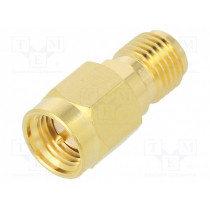 132171RP; Coupler; SMA male,RP-SMA male; reverse; straight; 50Ω; teflon; AMPHENOL 132171RP; Coupler; SMA male,RP-SMA male; reverse; straight; 50Ω; teflon; AMPHENOL