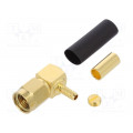 132182; Plug; SMA; male; angled 90°; 50Ω; RG179DB,RG188DB,RG316DB; crimped; AMPHENOL