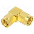 132339; Coupler; SMA male,both sides; angled 90°; 50Ω; teflon; AMPHENOL