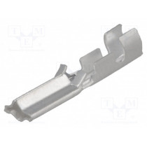 1361.61; Socket for solder pin; crimped; for cable; silver plated; brass; VOGT