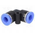 137.006; Push-in fitting; angled; -0.95÷15bar; Mat: PBT; 6mm; PNEUMAT SYSTEM