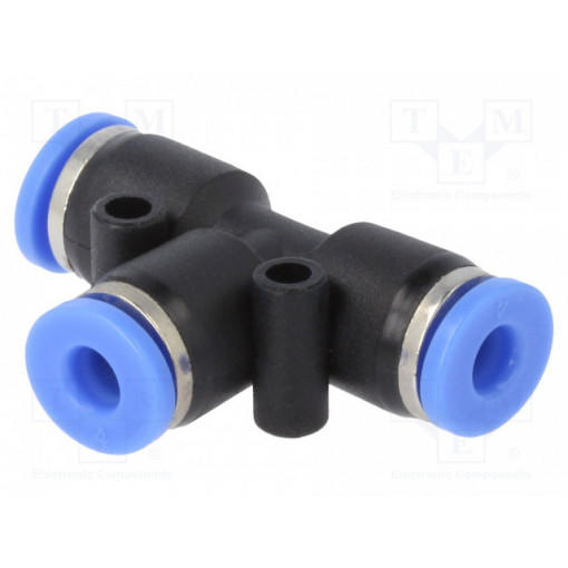 138.004; Push-in fitting; T-tap splitter; -0.95÷15bar; Mat: PBT; 4mm; PNEUMAT SYSTEM 138.004; Push-in fitting; T-tap splitter; -0.95÷15bar; Mat: PBT; 4mm; PNEUMAT SYSTEM