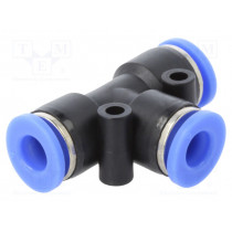 138.006; Push-in fitting; T-tap splitter; -0.95÷15bar; Mat: PBT; 6mm; PNEUMAT SYSTEM