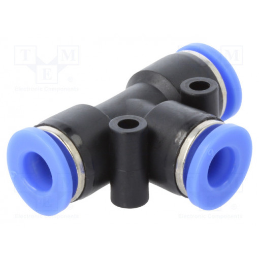 138.006; Push-in fitting; T-tap splitter; -0.95÷15bar; Mat: PBT; 6mm; PNEUMAT SYSTEM