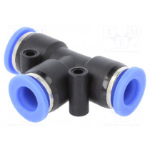 138.008; Push-in fitting; T-tap splitter; -0.95÷15bar; Mat: PBT; 8mm; PNEUMAT SYSTEM