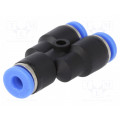 140.004; Push-in fitting; Y-Yap spliYYer; -0.95÷15bar; Mat: PBT; 4mm; PNEUMAT SYSTEM