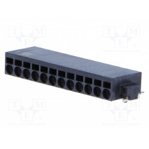 14011213102333; Connector: wire-board; female; PIN: 12; 2.54mm; SMT; socket; 6A; HARTING