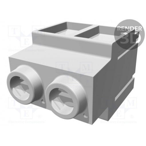 14020225402000; PCB terminal block; angled 90°; 10.16mm; ways: 2; on PCBs; tinned; HARTING 14020225402000; PCB terminal block; angled 90°; 10.16mm; ways: 2; on PCBs; tinned; HARTING