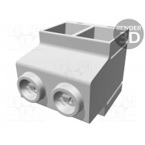14020227402000; PCB terminal block; angled 90°; 15mm; ways: 2; on PCBs; 0.5÷35mm2; HARTING 14020227402000; PCB terminal block; angled 90°; 15mm; ways: 2; on PCBs; 0.5÷35mm2; HARTING