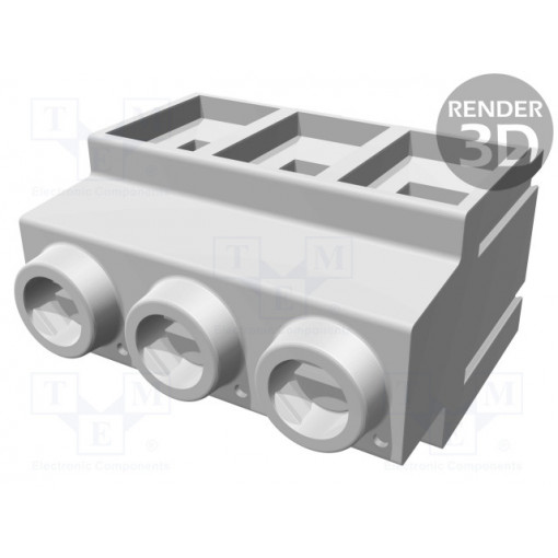 14020325402000; PCB terminal block; angled 90°; 10.16mm; ways: 3; on PCBs; tinned; HARTING 14020325402000; PCB terminal block; angled 90°; 10.16mm; ways: 3; on PCBs; tinned; HARTING