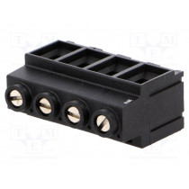 14020425402000; PCB terminal block; angled 90°; 10.16mm; ways: 4; on PCBs; tinned; HARTING 14020425402000; PCB terminal block; angled 90°; 10.16mm; ways: 4; on PCBs; tinned; HARTING
