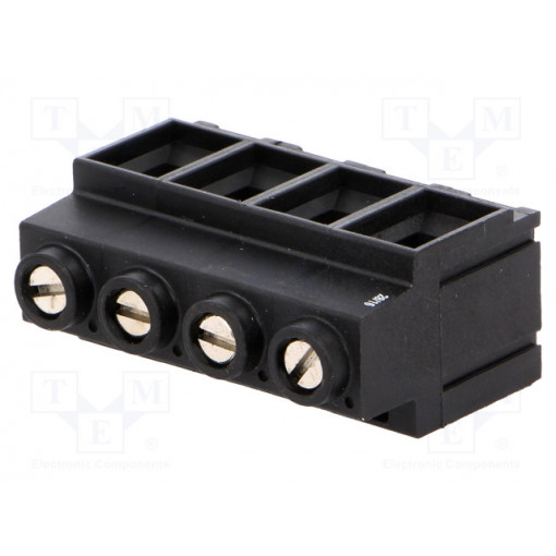 14020425402000; PCB terminal block; angled 90°; 10.16mm; ways: 4; on PCBs; tinned; HARTING 14020425402000; PCB terminal block; angled 90°; 10.16mm; ways: 4; on PCBs; tinned; HARTING